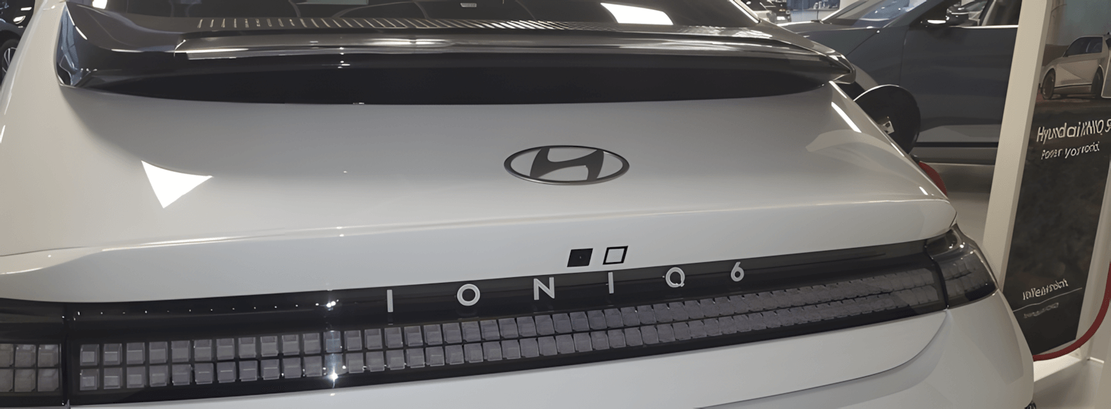 Hyundai  IONIQ 6 weiss Ausschnitt hinten